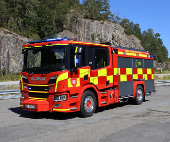 Brannbil på Scania 4x2 til Bømlo brann og redning