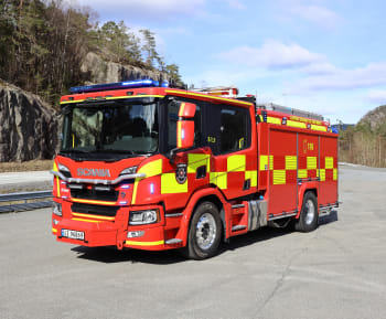 Brannbil på Scania 4x2 chassis til Larvik