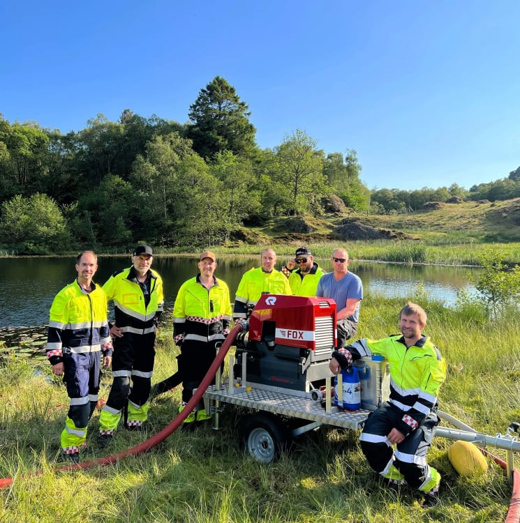 Rosenbauer FOX4 på Tredal tilhenger levert til Hidra