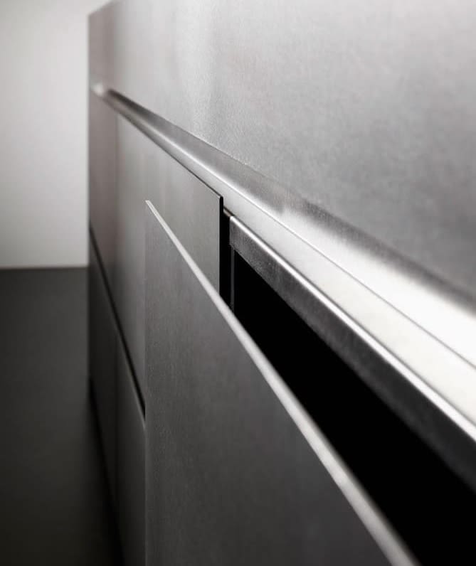 Cabinets Faced with Silver Touch Hot Rolled Steel German Cabinets Faced with Silver Touch Hot Rolled Steel