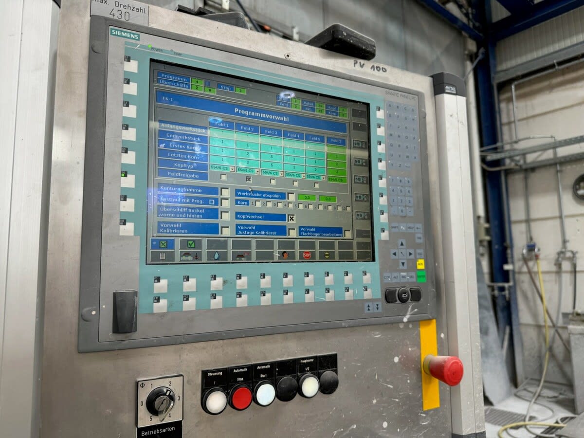 textural brushing and finishing machine control panel of our factory in germany