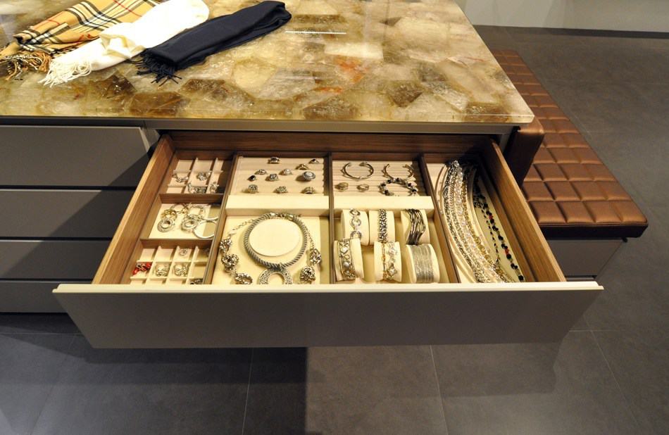luxury jewelry drawer in a wardrobe by schmalenbach