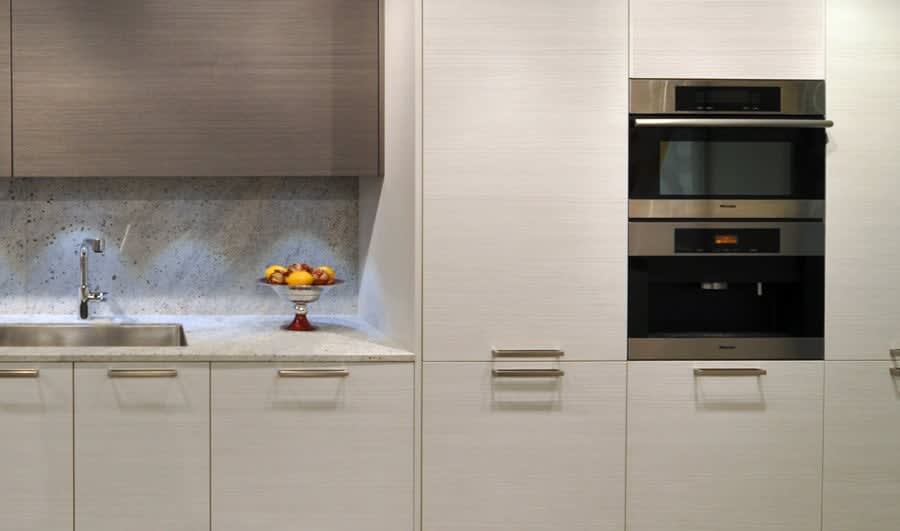 high-end miele appliances featured in kitchen vignette featured in eggersmann florida german kitchen showroom in the DCOTA building