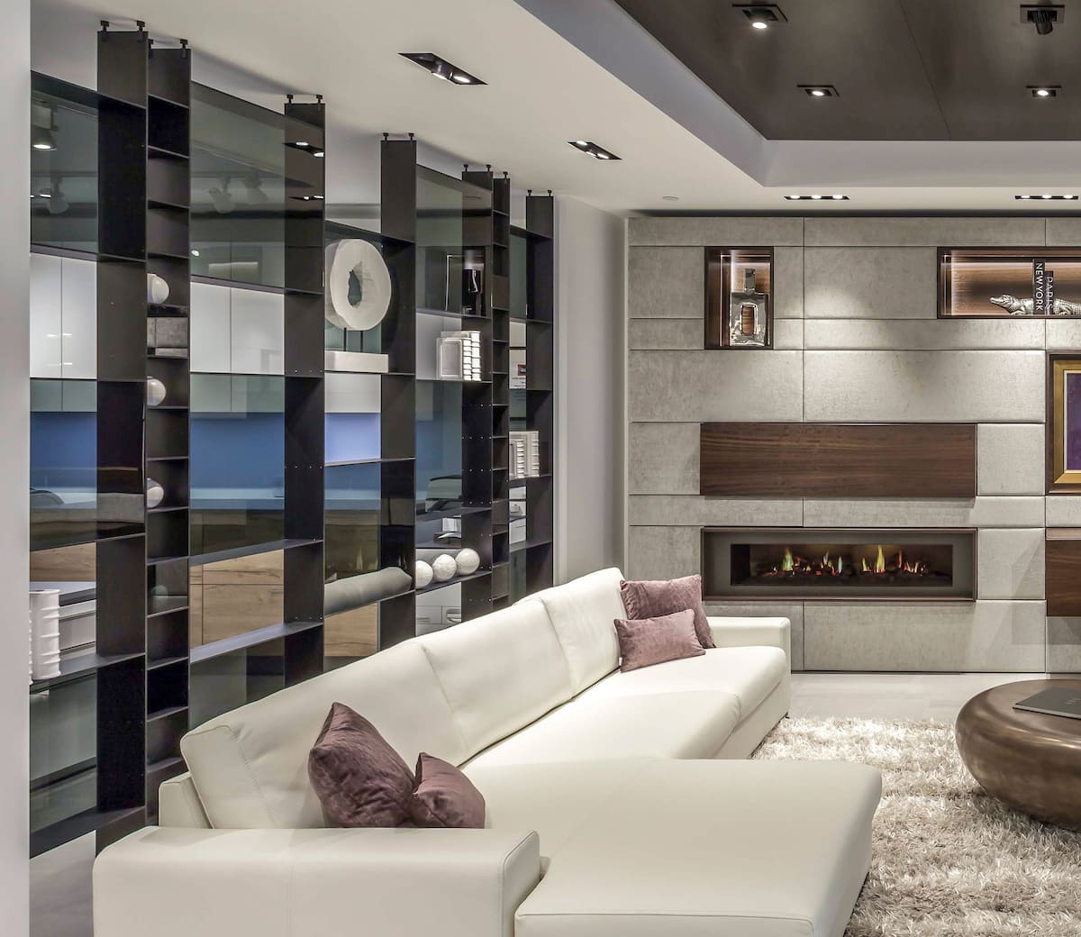 15-square room divider see-through display niches