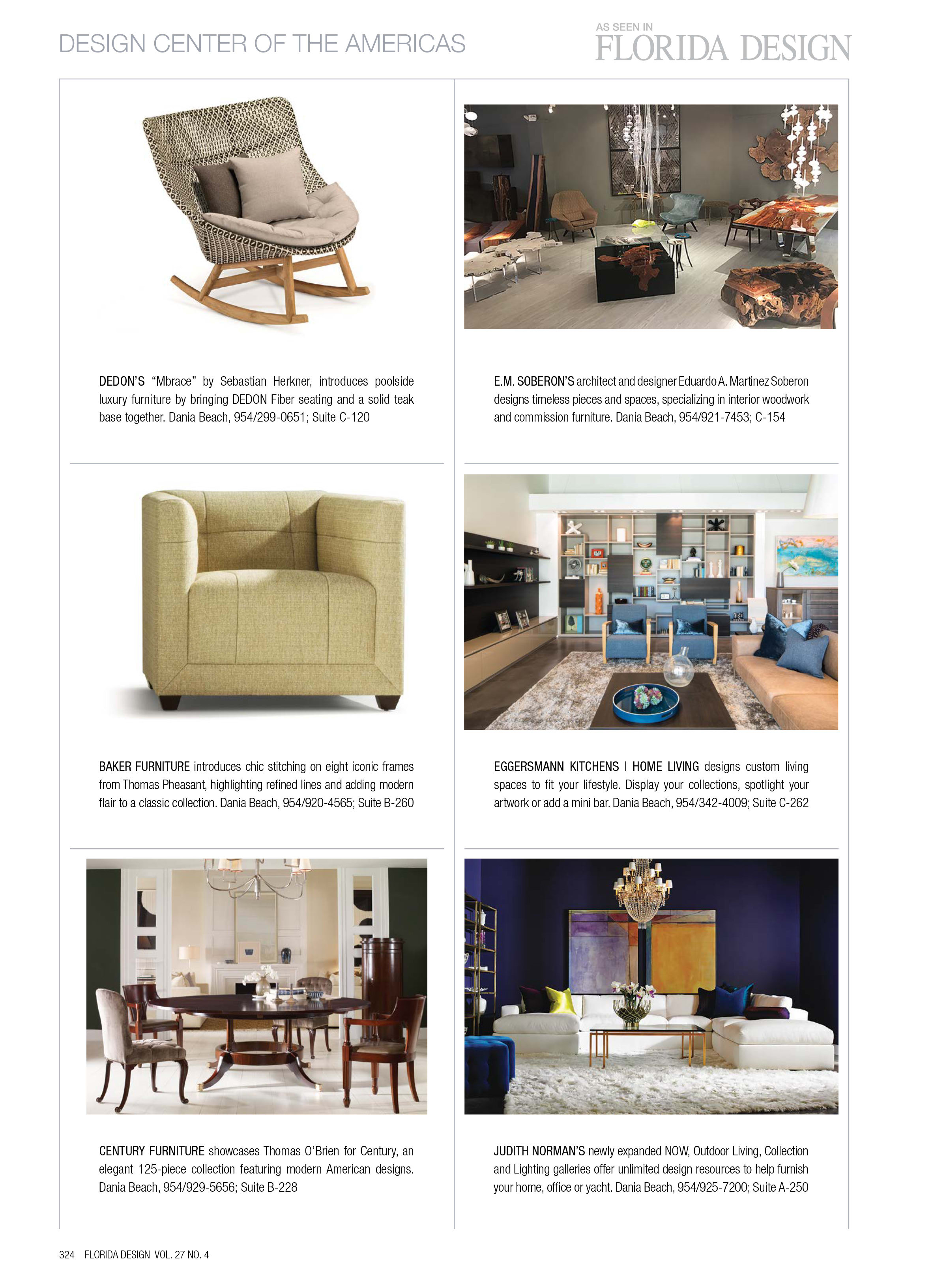 florida design magazine article featuring eggersmann cabinetry for solutions throughout the home