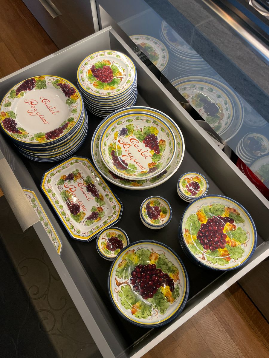plate and servingware drawer organization by hello happy home