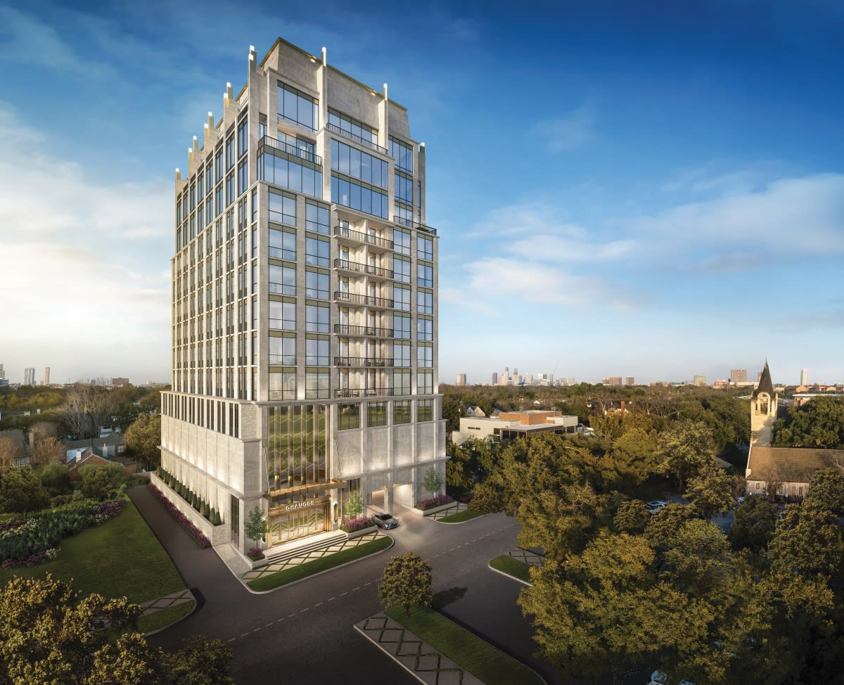 the chaucer mid-rise tower in rice village in houston tx
