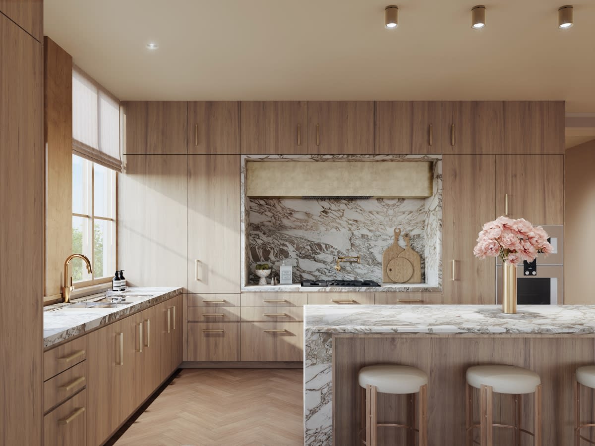 luxury kitchen designed by eggersmann for the chaucer mid-rise tower in rice village in houston tx