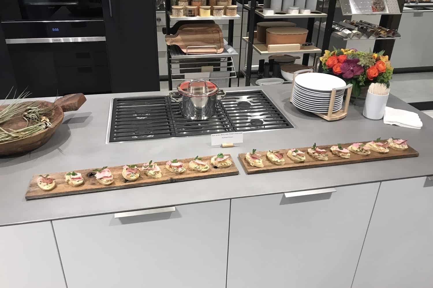 German-inspired ham with potato salad and pickled onions prepared by Chef Petr for the eggersmann LA event
