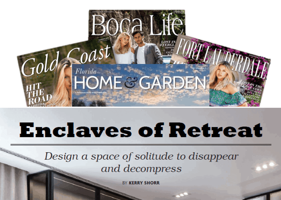 gulfstream media publications publish article entitled "enclaves of retreat" that features eggersmann luxury closet