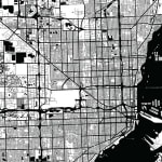black and white map of fort lauderdale area indicating location of an eggersmann showroom