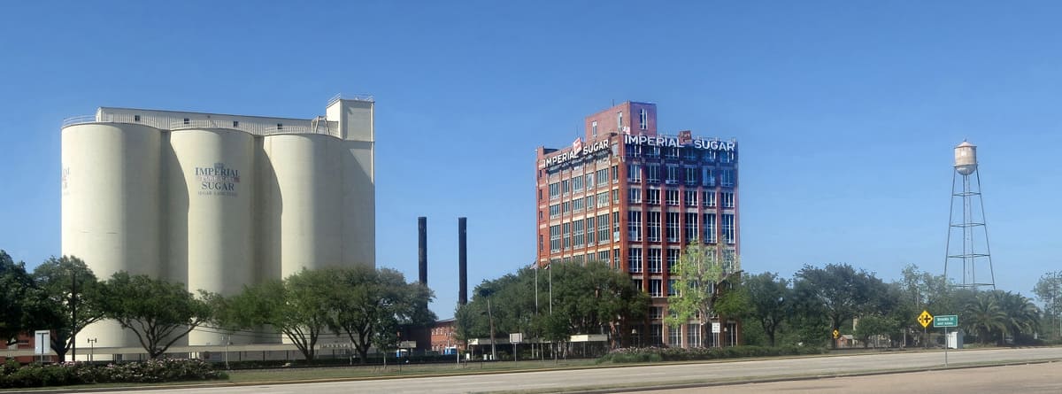 imperial sugar land refinery, silos, and water tower imperial sugar land refinery, silos, and water tower