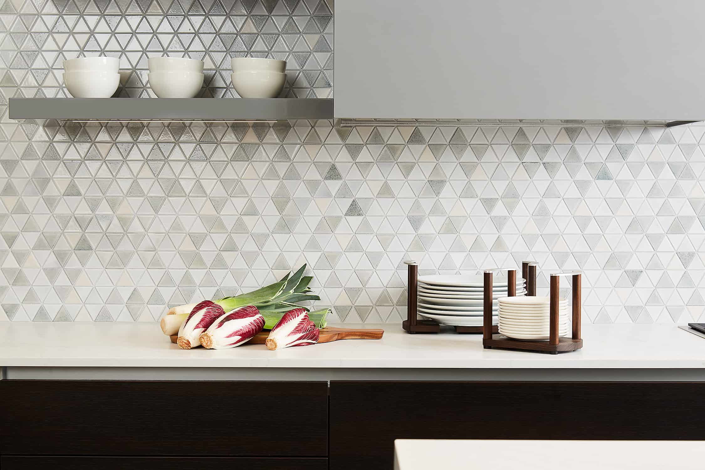 stunning mosaic backsplash of the moussa kitchen project completed by eggersmann la