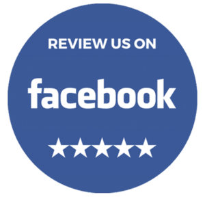 an icon to click to leave us a review on facebook