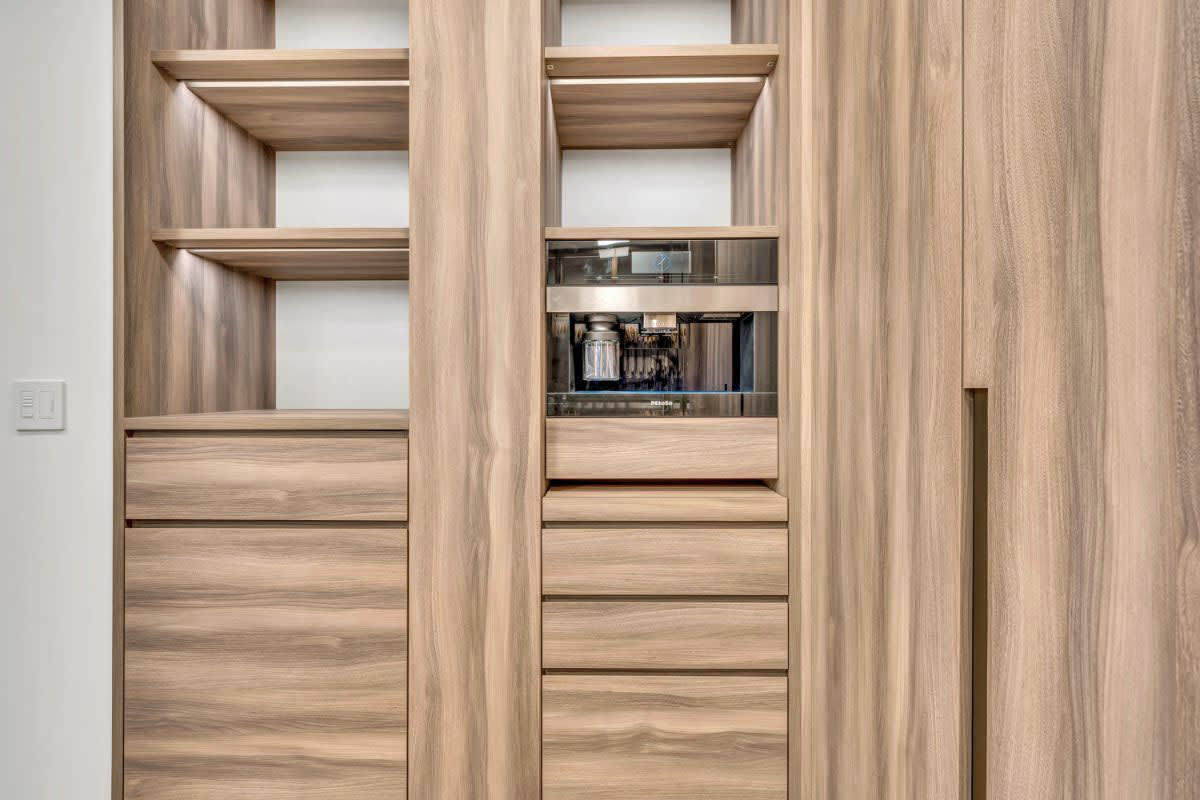 miele coffee machine in a 8899 beverly blvd jason oppenheim's master closet