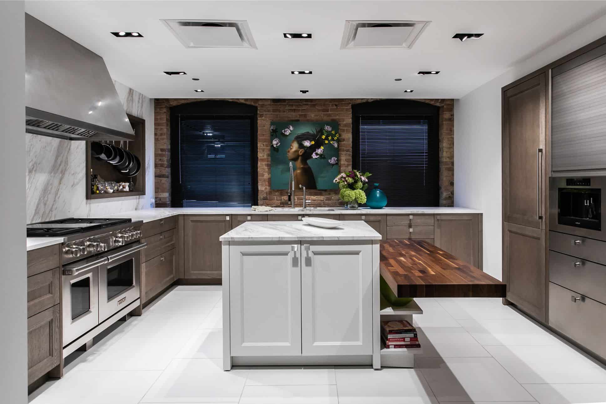 a luxury german kitchen inside eggersmann chicago showroom