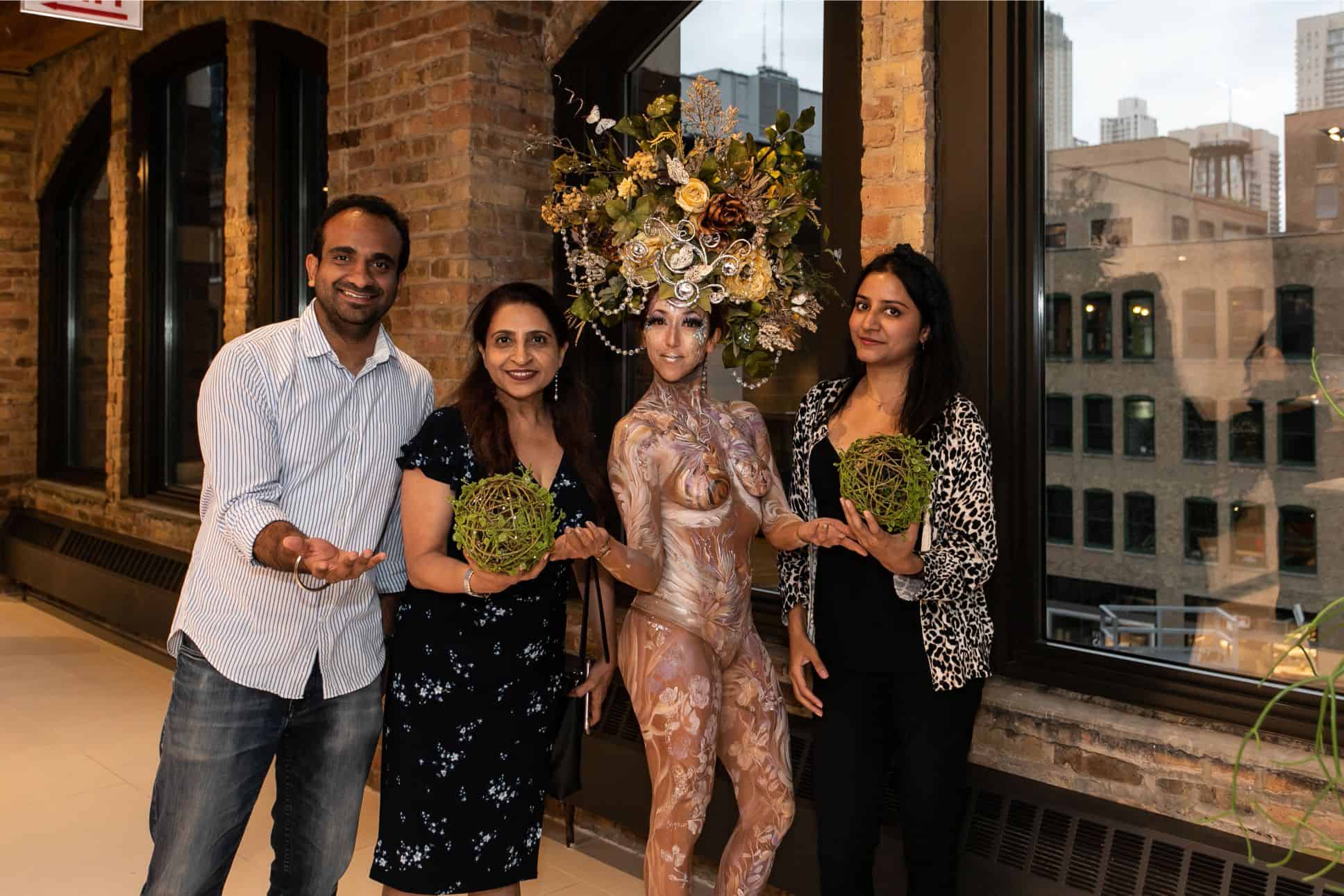 guests attending the rndd gallery walk 2019 in the eggersmann kitchens chicago showroom