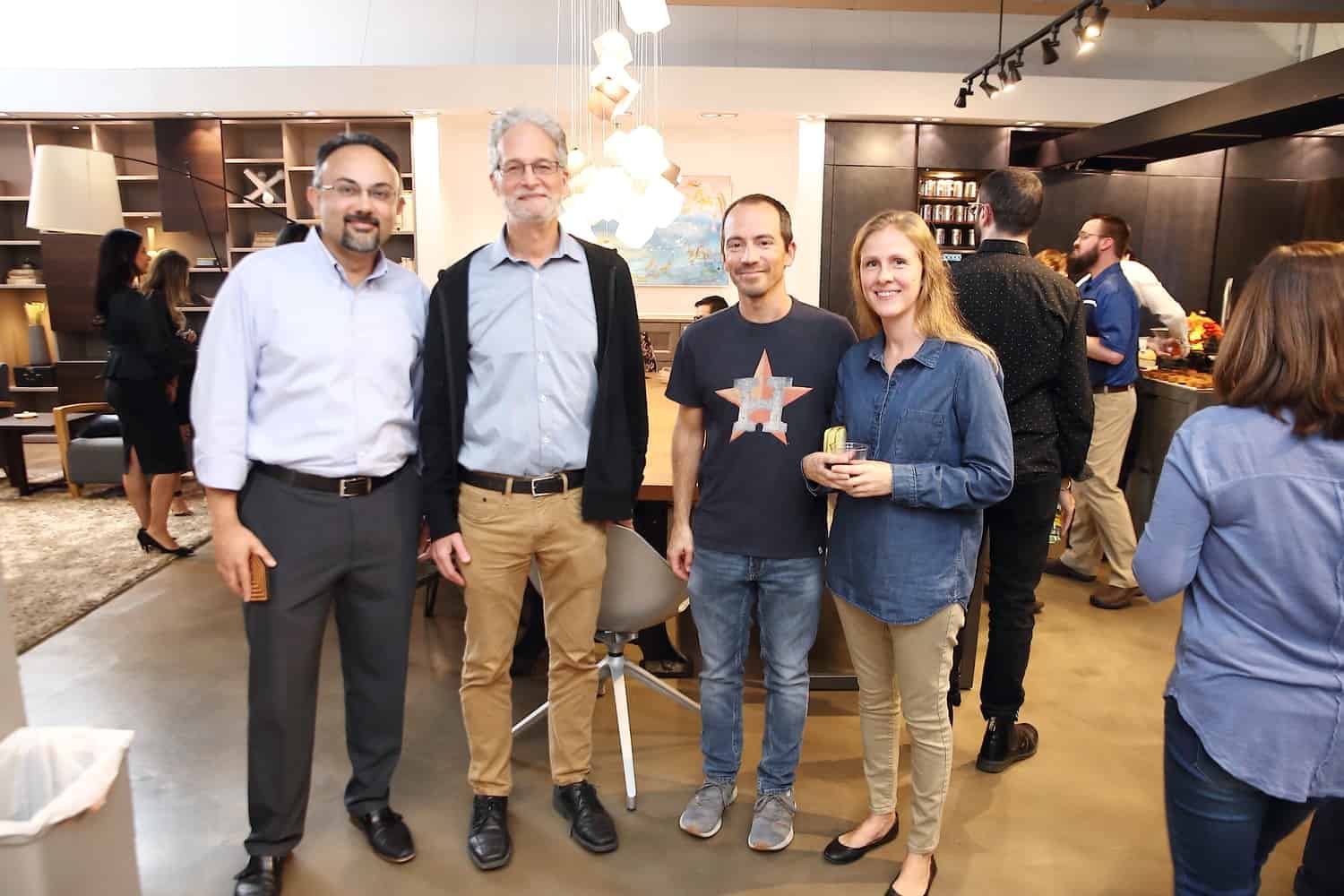 guests at the aia houston home tour appreciation party