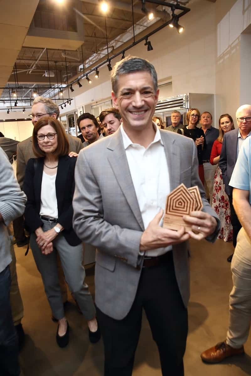 honored architect at the aia houston home tour appreciation party