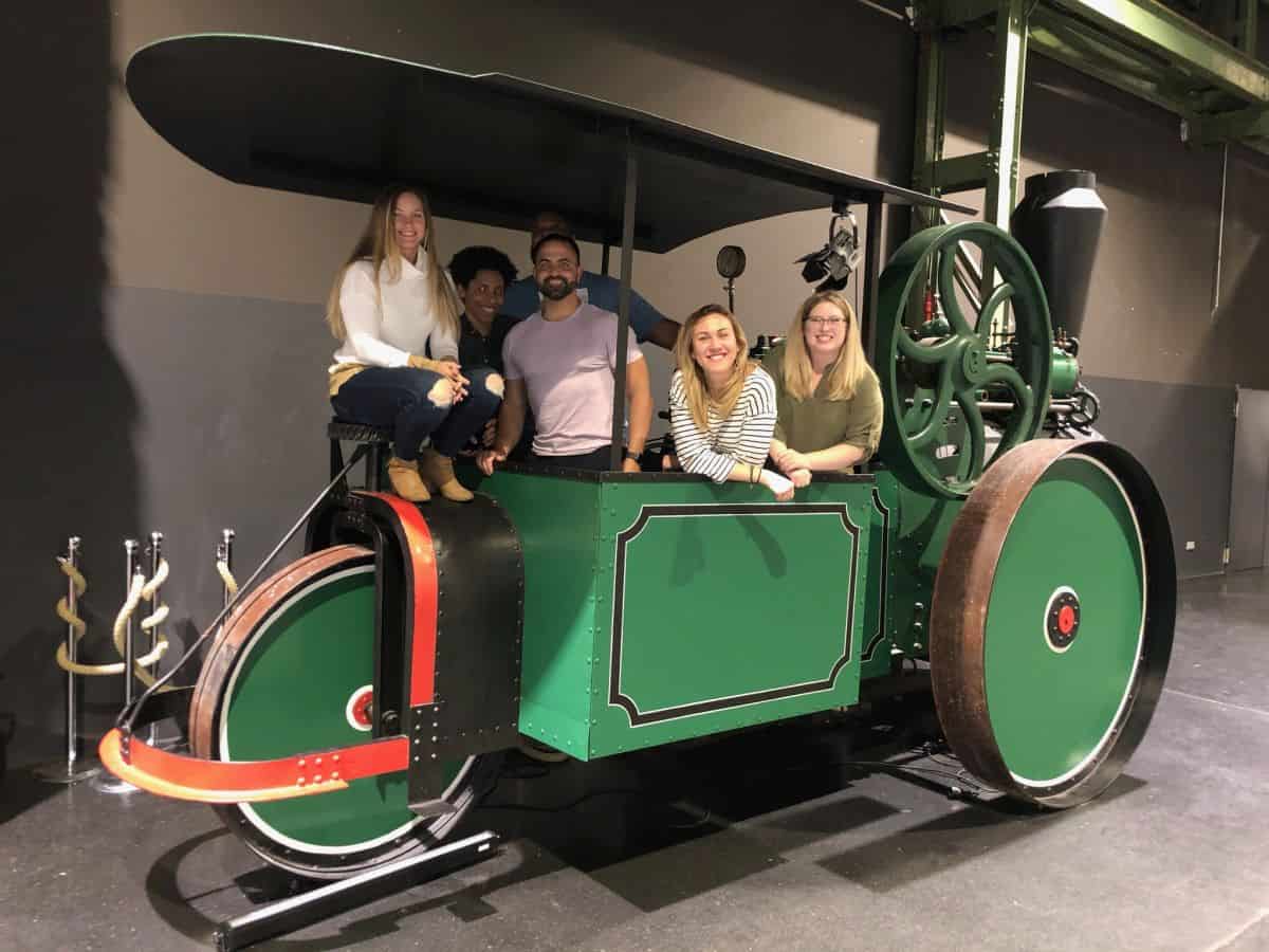 checking out old-timey innovations in a museum of muenster germany