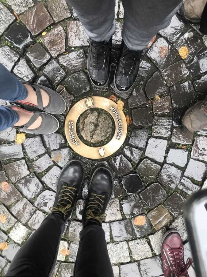 unique cobbled streets of muenster germany