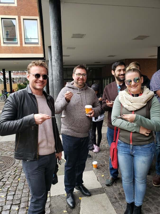 eggersmann team tasting jagermeister in muenster germany
