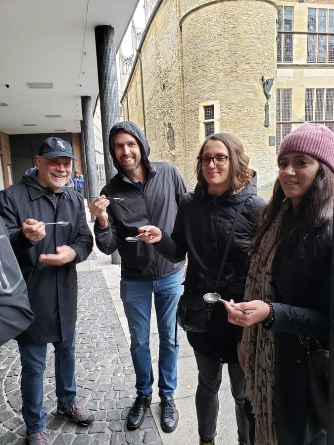 eggersmann team tasting jagermeister in muenster germany