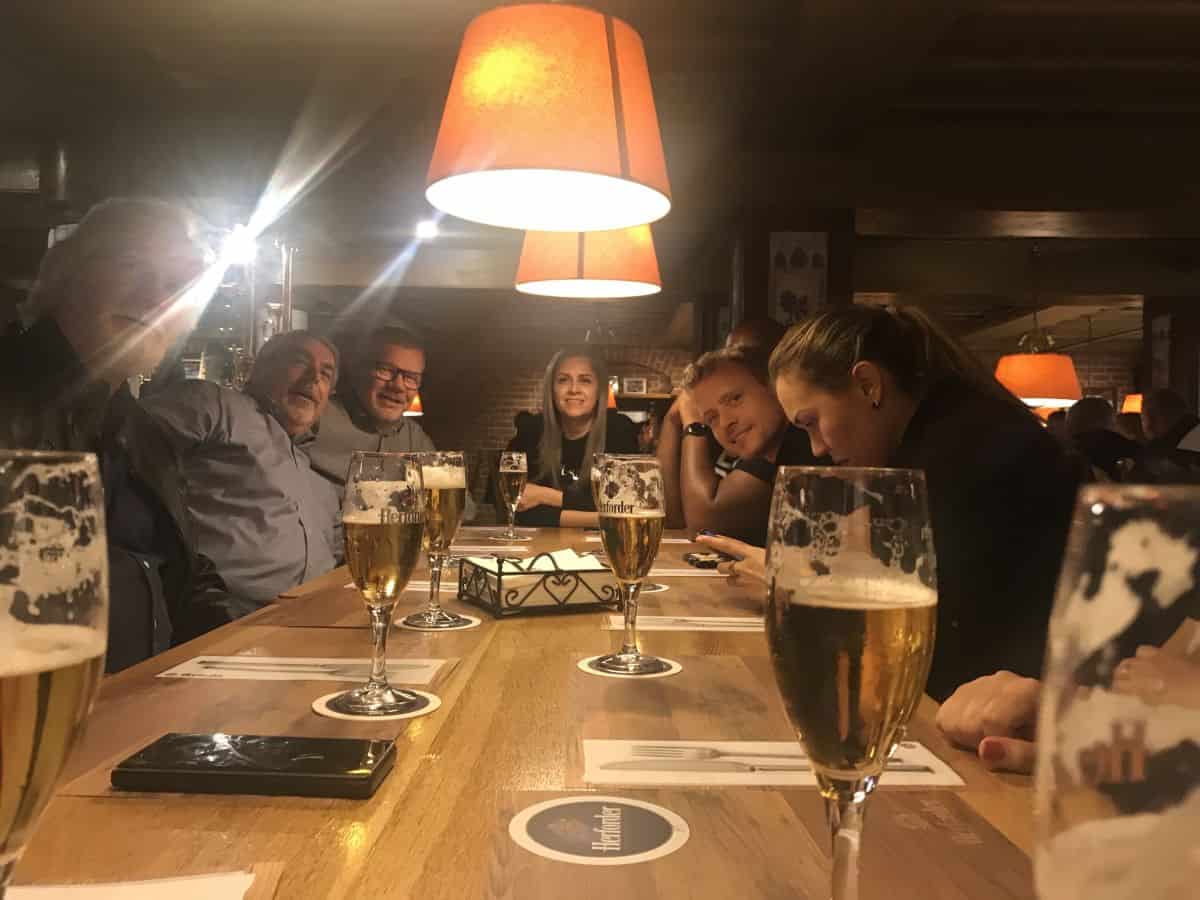 eggersmann team photo at a dinner in muenster germany