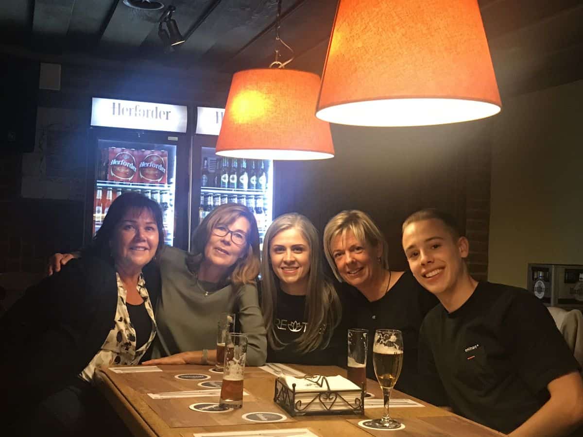 eggersmann team photo at a dinner in muenster germany