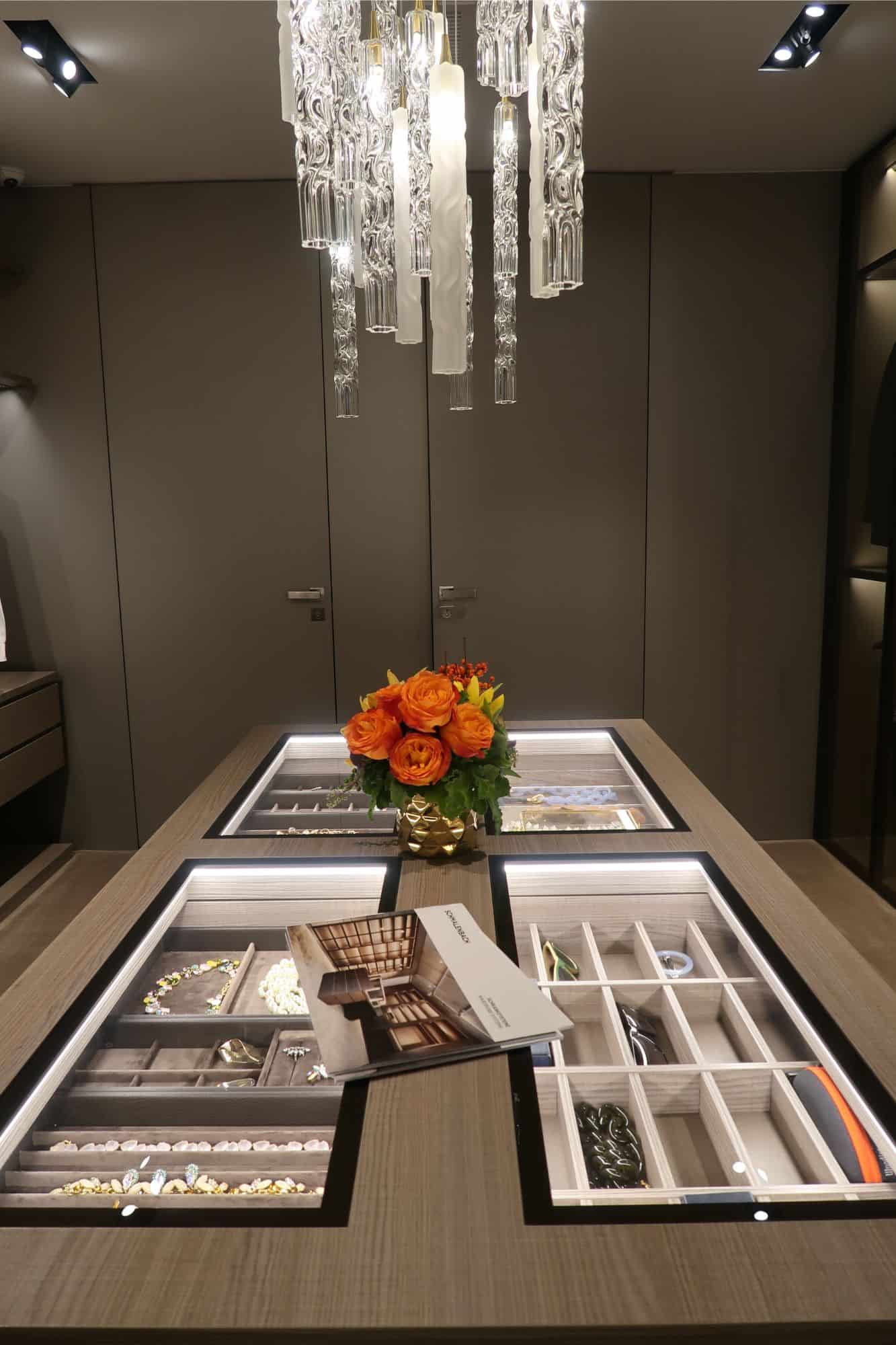 luxury touches in walk-in closet at making function fabulous event at eggersmann la