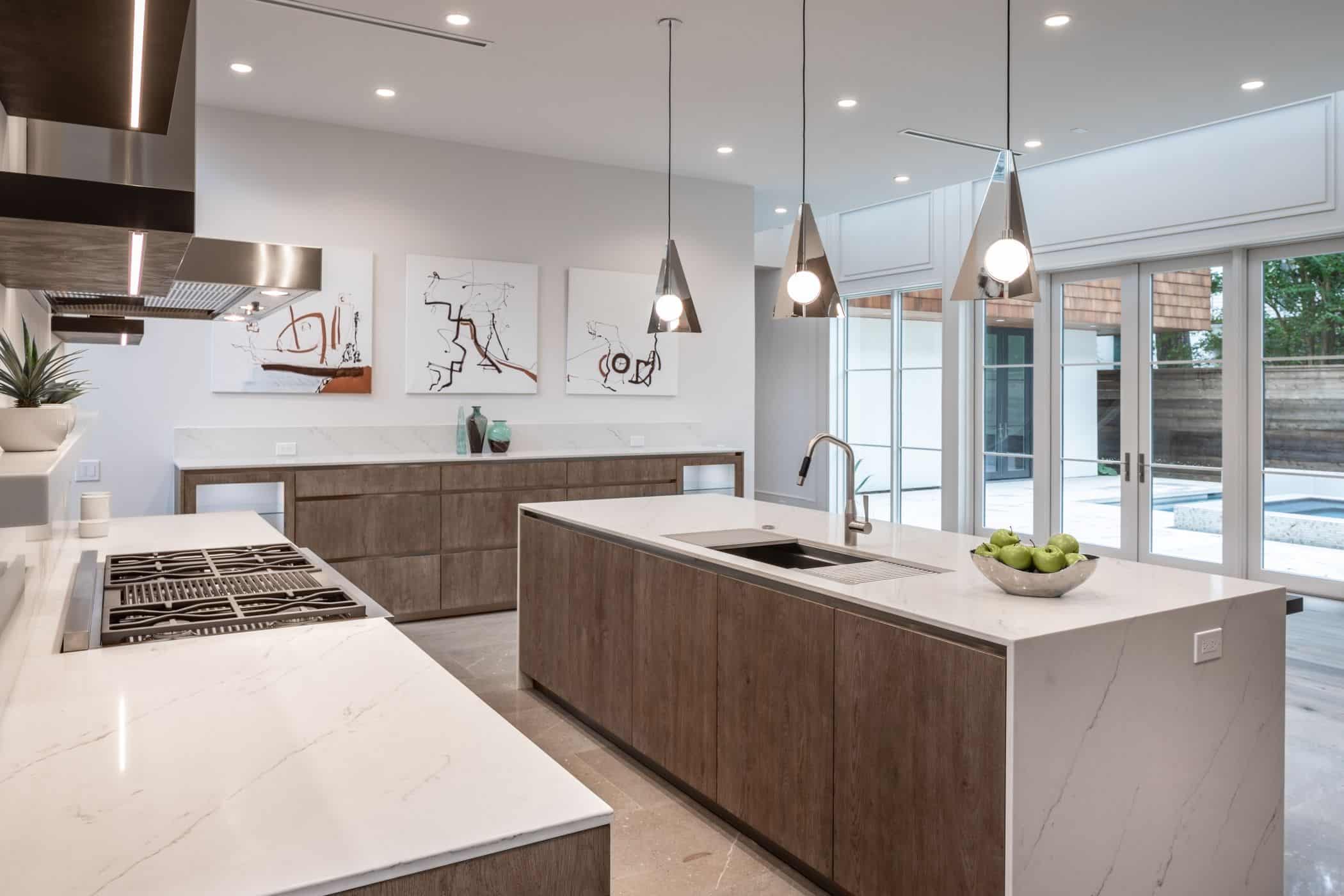 exceptional design of a german kitchen in a washington coalition memorial park area home in houston