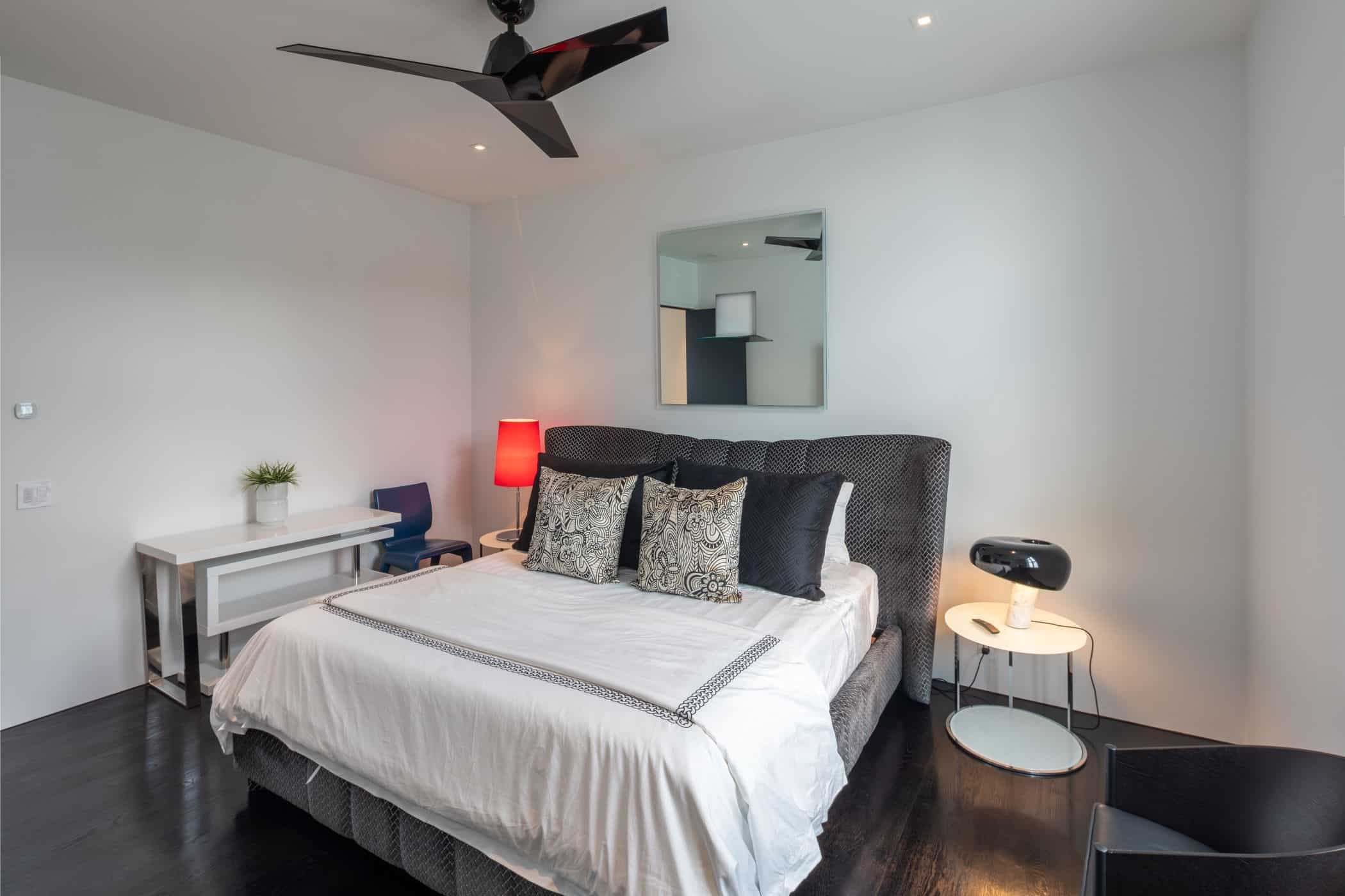 guest bedroom of a houston new construction home