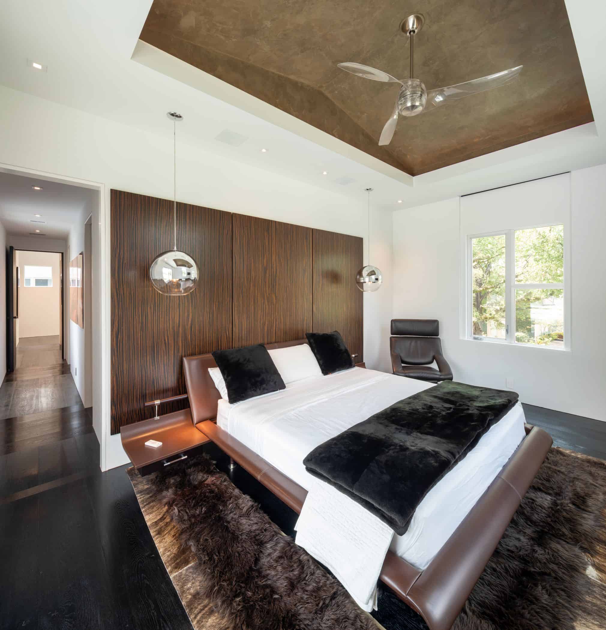 master bedroom of a houston new construction home