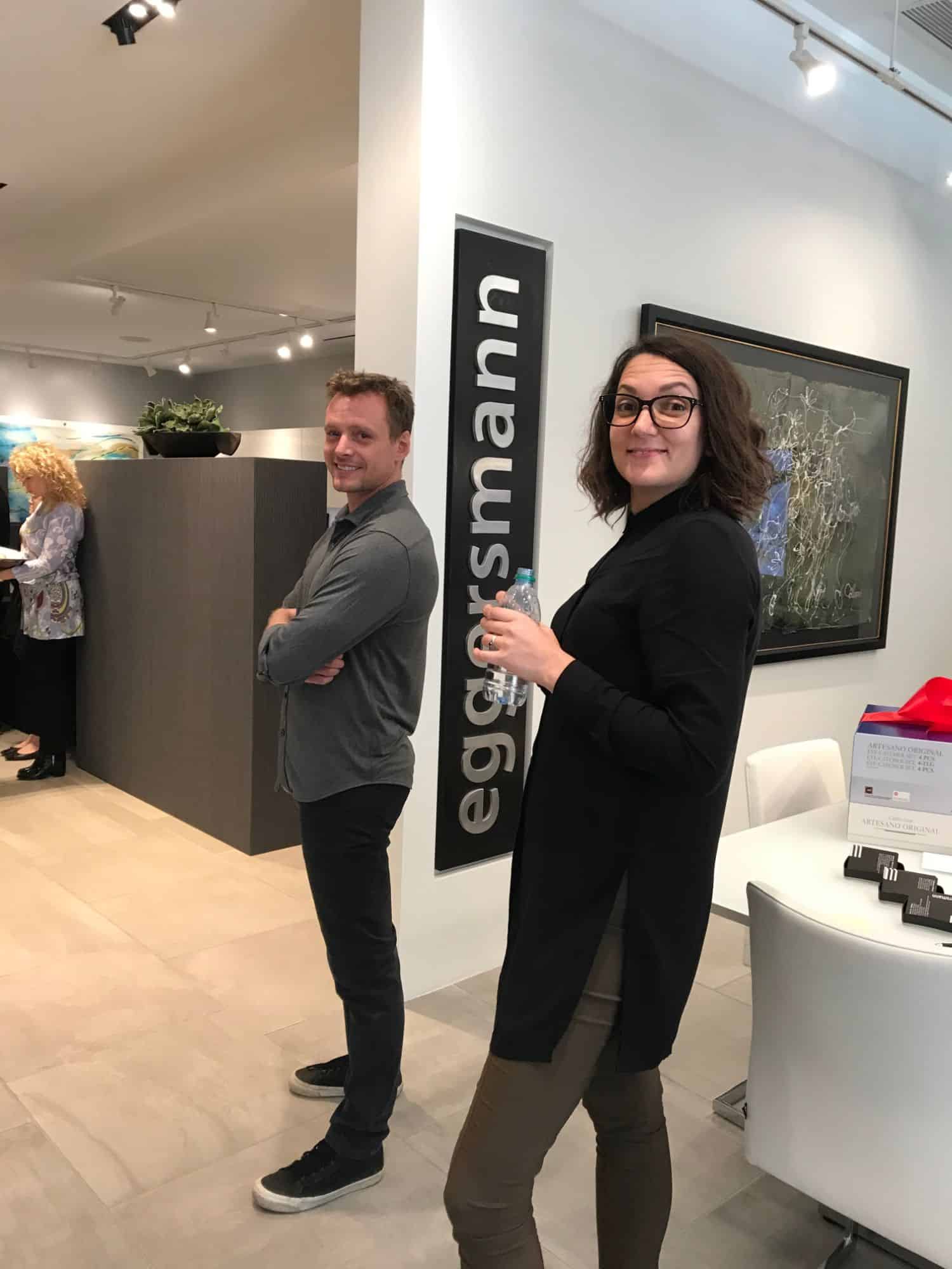 2 attendees of a january 2020 estate master class in the eggersmann showroom