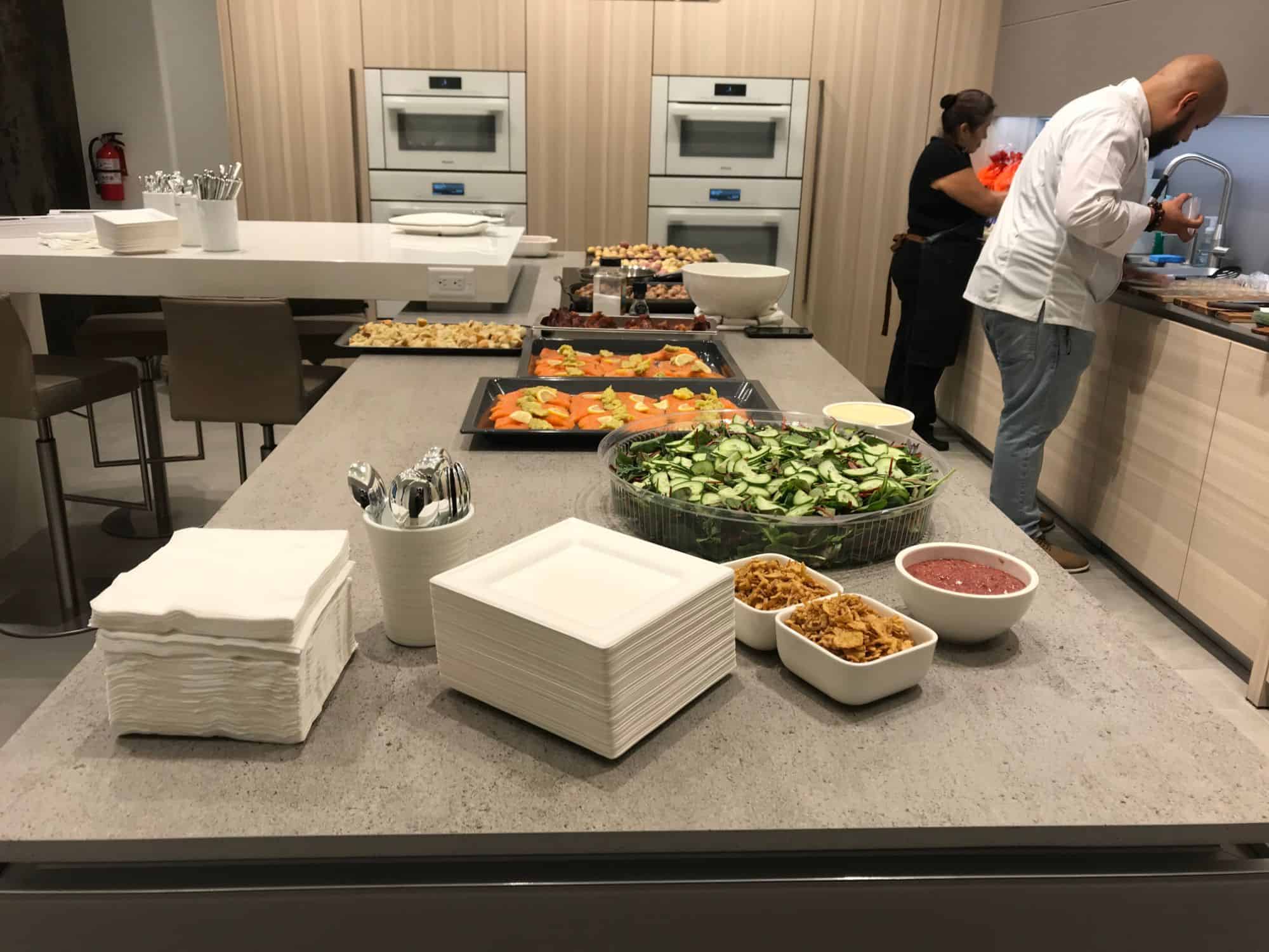 refreshments and a gourmet meal prepared by chef saul for the attendees of a january 2020 estate master class