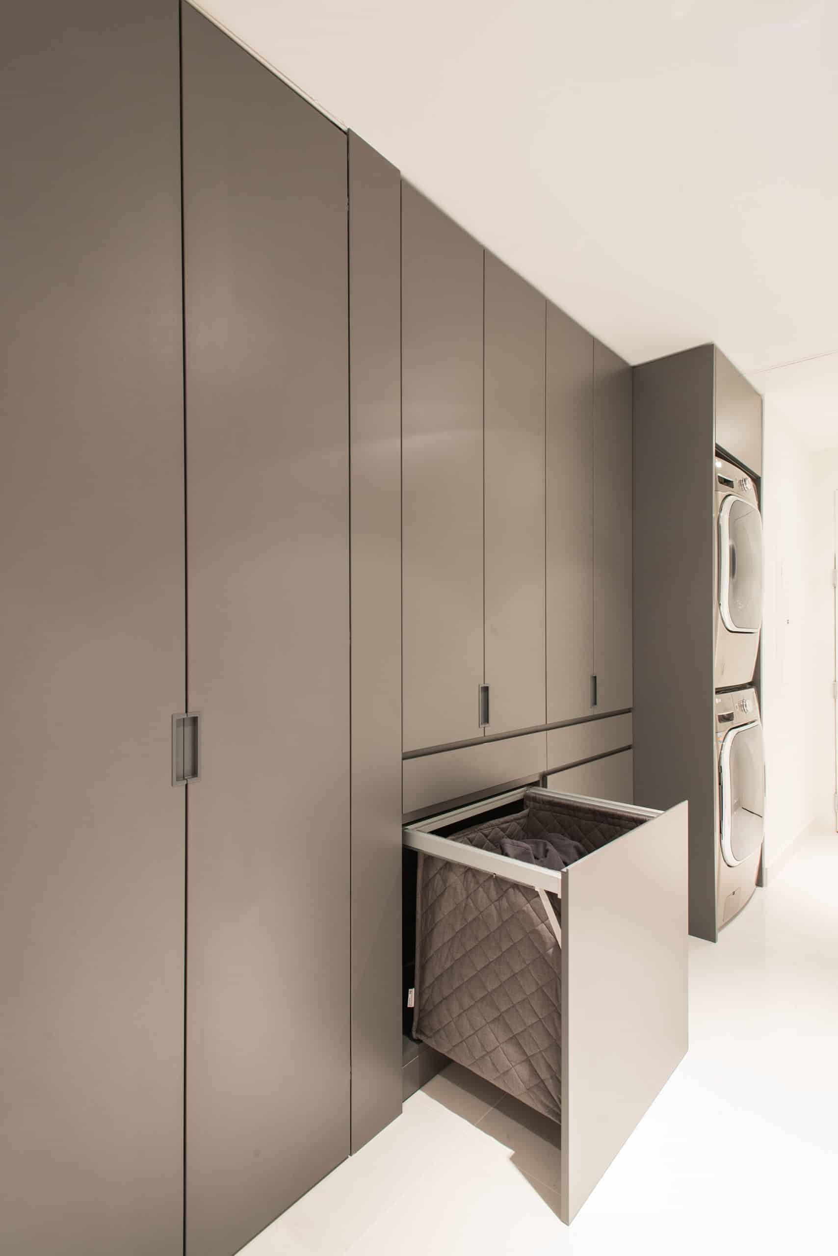 specialty accessories like this hideaway bin create convenience while keeping a minimal style
