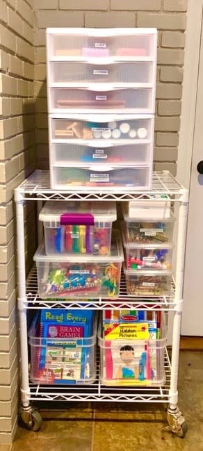 see-through organizers that fit your supplies make tidying up a breeze