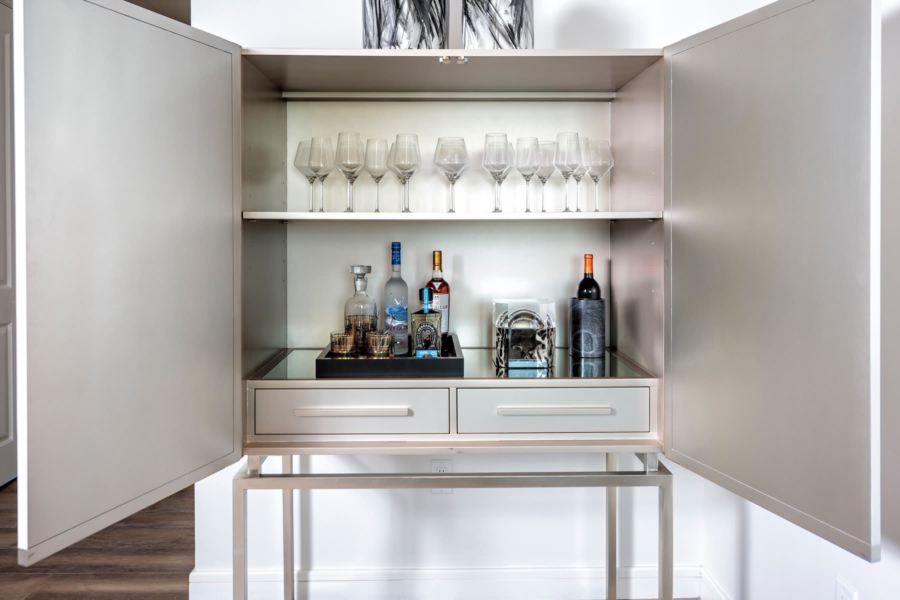custom bar cabinet the model unit of arabella luxury condos in houston