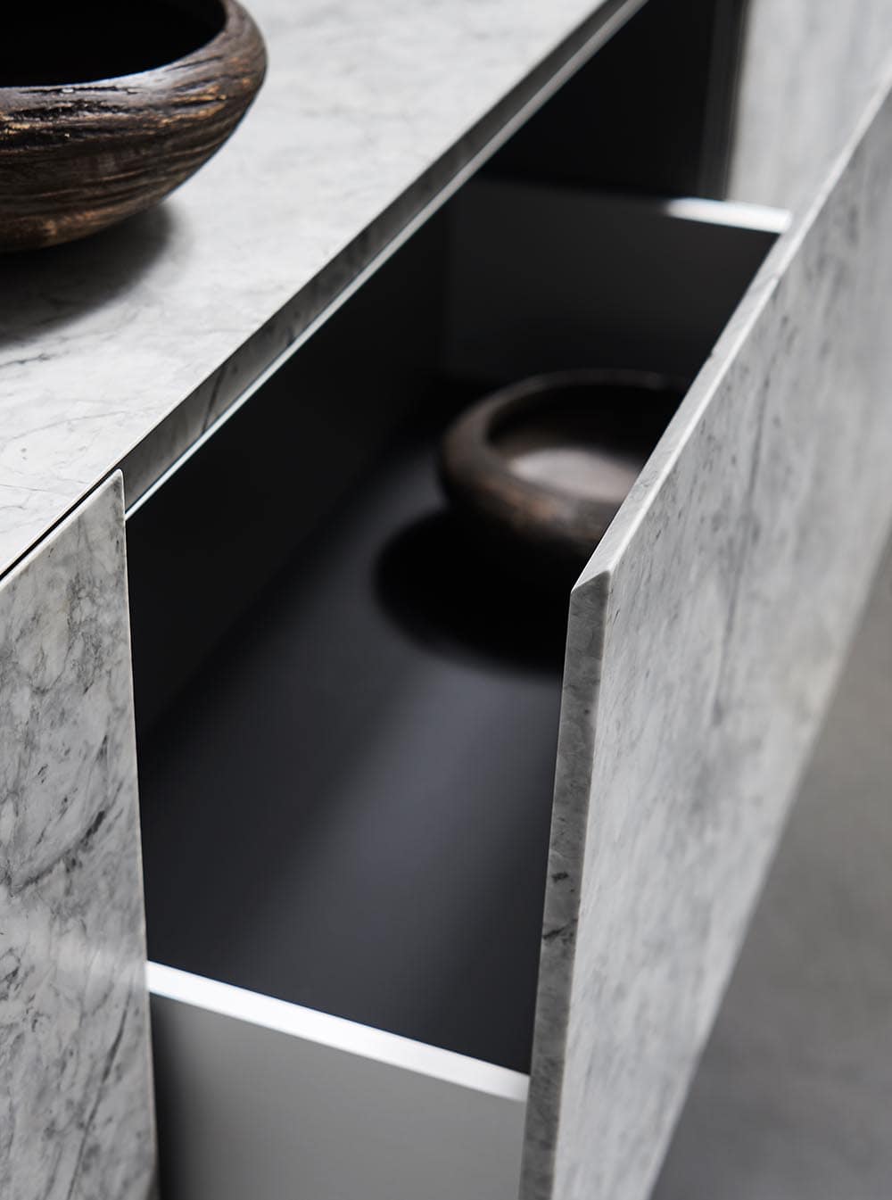 Bianco Nuvola Unique Stone Mitered Edge