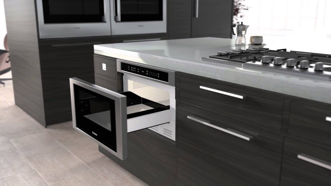 800 Series Drawer Microwave used in the parklane kitchens by eggersmann