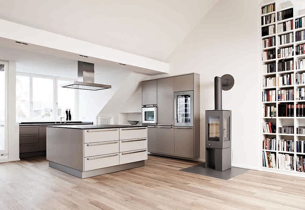 example installation of Vienna Grey Brown Kitchen Cabinet finish for The Parklane kitchens using the Classic Tempo collection