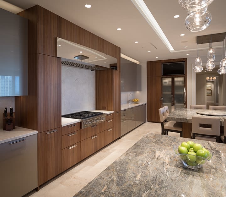 custom-designed eggersmann kitchen in the belfiore high-rise luxury condos