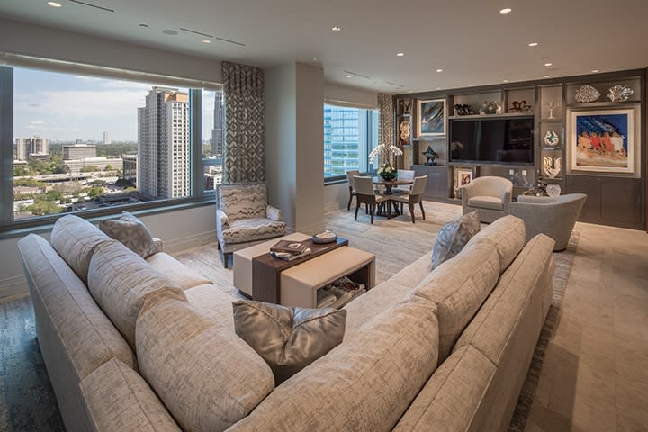 custom-designed belfiore great room with eggersmann kitchen with furniture by cantoni