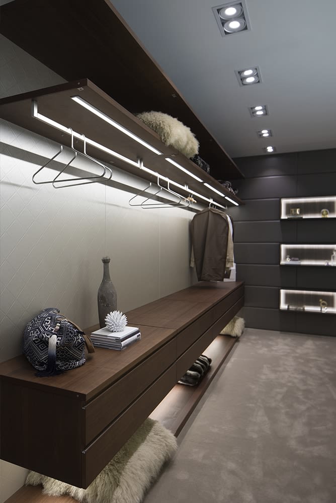 custom luxury walk-in closet from german cabinetry