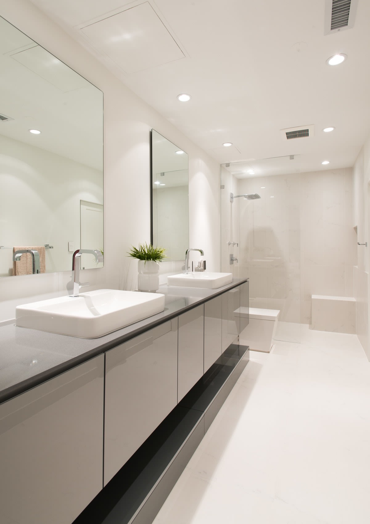 double floating vanity