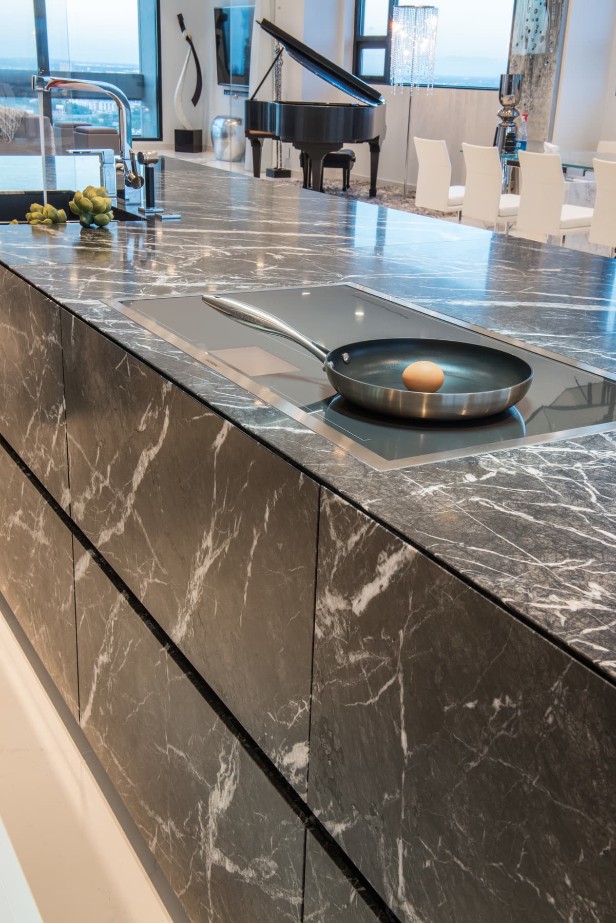 Gaggenau induction cooktop in the Unique stone island