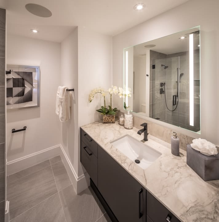 master bath designed by eggersmann for the parklane condo unit 10e