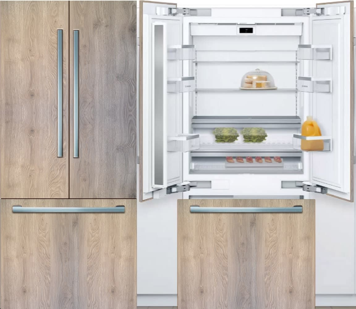 Benchmark® Series Built-in Bottom Freezer French Door Refrigerator used in the parklane kitchens by eggersmann