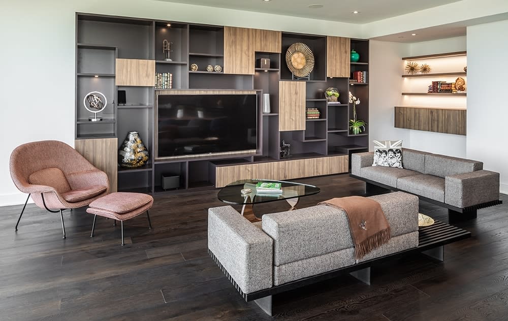 custom luxury media wall from schmalenbach designed by eggersmann
