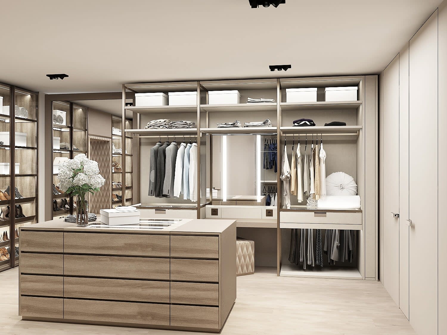 Modern Luxury Wardrobe / Walk-in Closet PLYJ20010-104